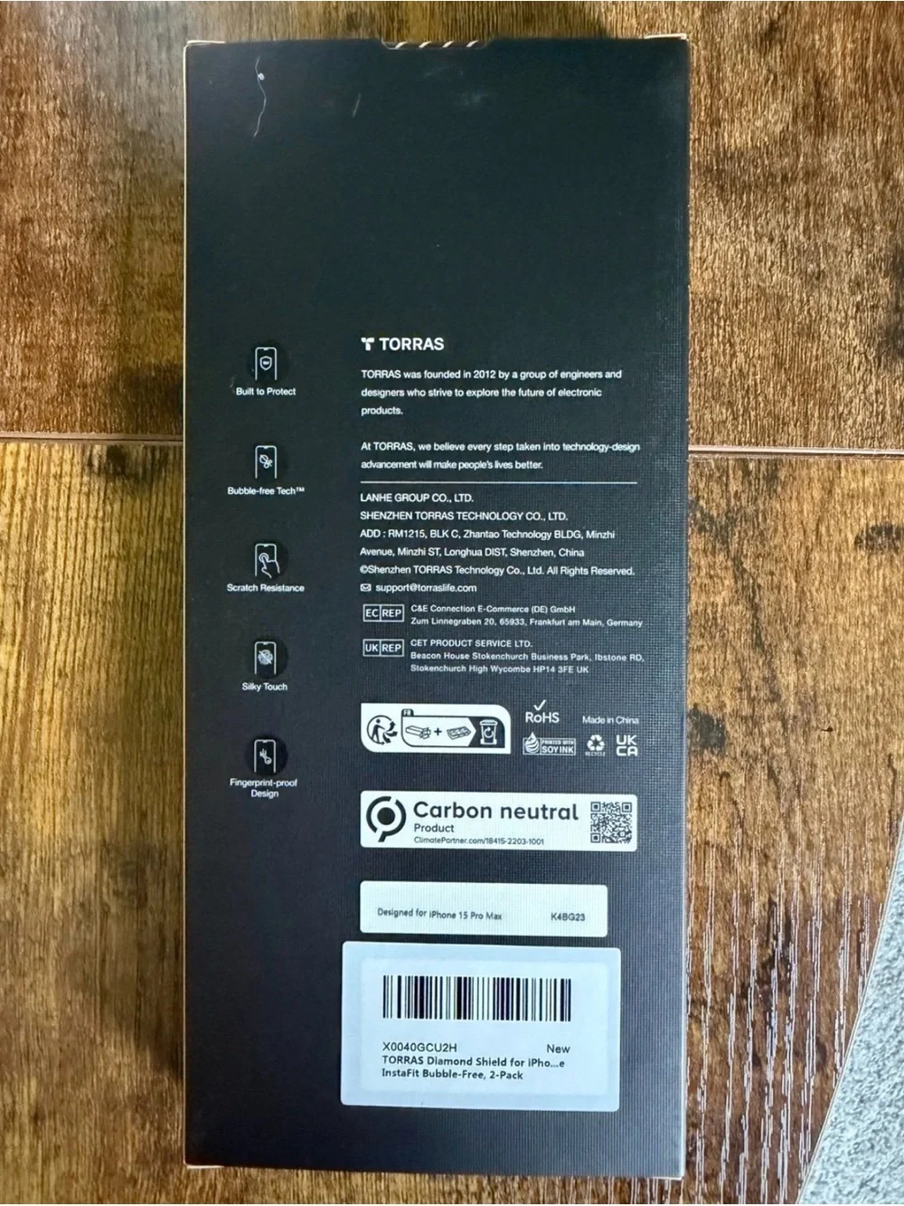 TORRAS IPhone 15 Pro Max Glass Screen Protector